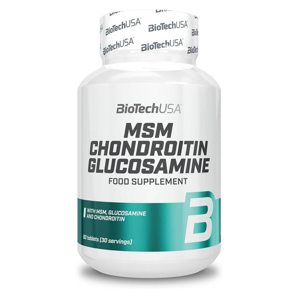 BioTechUSA MSM Chondroitin Glucosamine, dietary supplement tablets with MSM, Glucosamine and Chondroitin, 60 tablets