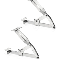 Gedotec Bed Lifting Support, Snap-in Lifting Fitting, 300 mm | Adjustable Bed Fitting | Flap Support in 18 Steps | Galvanized Steel Flap Fitting | 1 Pair - Adjustable Fittings for Beds &amp; Loungers