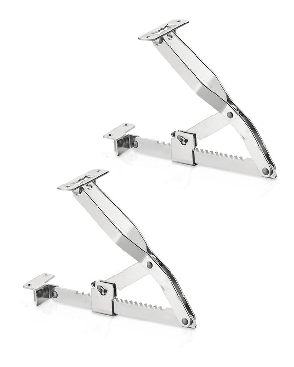 Gedotec Bed Lifting Support, Snap-in Lifting Fitting, 300 mm | Adjustable Bed Fitting | Flap Support in 18 Steps | Galvanized Steel Flap Fitting | 1 Pair - Adjustable Fittings for Beds &amp; Loungers