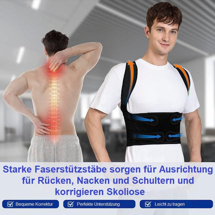 Posbaer Back Straightener Comfortable and Adjustable Back Support Belt, Posture Corrector Back Men Women, Open Your Shoulders