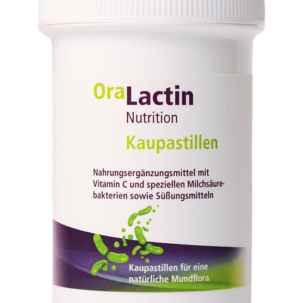 ApaCare OraLactin Chewable Lozenges | Regeneration + Stabilization of a Healthy Oral Flora | Oral Probiotic | Chewable Lozenges with Vitamin C and Lactic Acid Bacteria | Combat Bad Breath | 30 Tablets