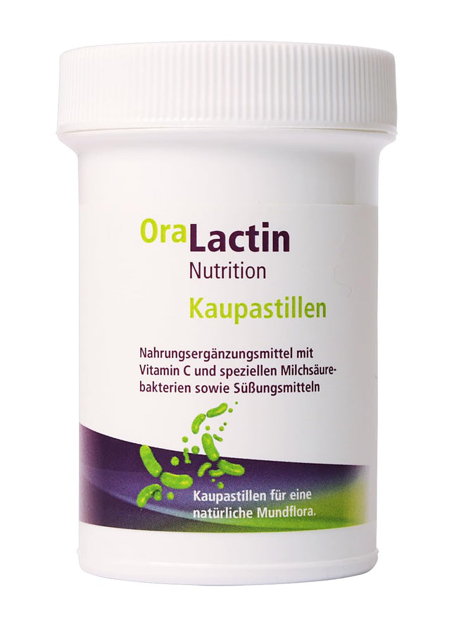ApaCare OraLactin Chewable Lozenges | Regeneration + Stabilization of a Healthy Oral Flora | Oral Probiotic | Chewable Lozenges with Vitamin C and Lactic Acid Bacteria | Combat Bad Breath | 30 Tablets