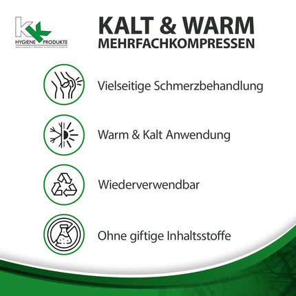 KK Cold-Warm Compresses | KK Hygiene Multi-Purpose Compresses | 5 pieces | Size: 12 x 29 cm | Microwave-safe