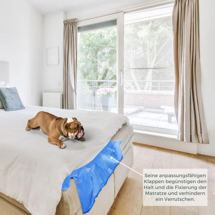 Mobiclinic®, Anti-decubitus mattress, Model mobi 1, With compressor motor, Air mattress, Alternating cycle doctor, European brand, For decubitus grade I, 200 x 90 cm, 130 cells, Color blue