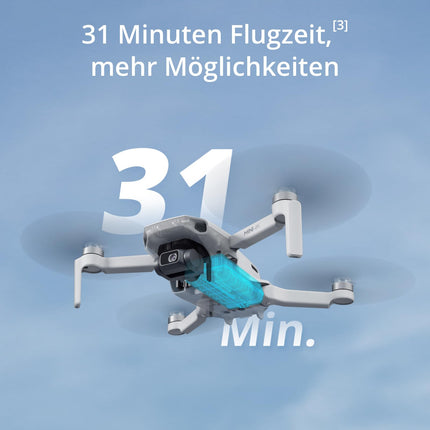 DJI Mini 4K, drone with 4K UHD camera for adults, under 249 g, 3-axis gimbal stabilization, 10 km video transmission, auto-return, wind resistance, 1 battery for 31 min flight time, C0, QuickShots
