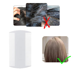 Lice Comb, 6 Pcs Plastic Double-Sided Nits Comb Lice Fine-Toothed Head Lice Comb Self-Cleaning Flea Comb for Pets Flea Comb Cat Scalp Comb for Children Pets and Adults (White)