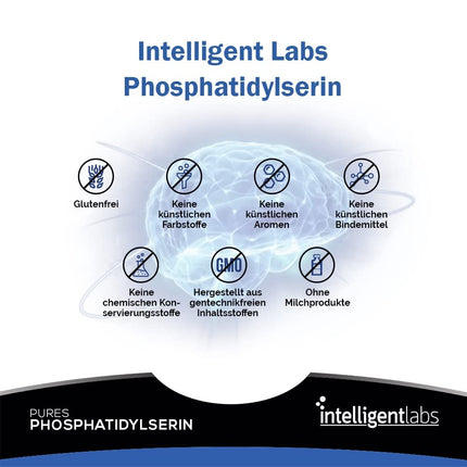 Intelligent Labs Phosphatidylserine Supplement 100 mg, 90 High Potency Capsules, 100% Soy and Allergen-Free, Pure Phosphatidylserine from Sunflower Lecithin