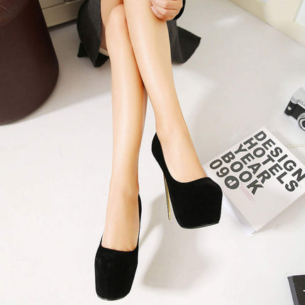 HOMDREAM High Heels 16CM High Heels Plus Size Sexy Pole Dance Shoes Cosplay Sexy Men And Women,Black-37