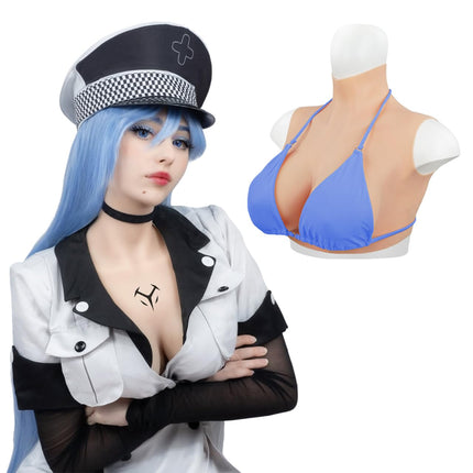 Minaky Silicone Breast Forms Realistic Breast Plate False Breasts CG Cup for Crossdressers Drag Queen Mastectomy Transgender Cosplay-New Light Version,C Cup,Ivory