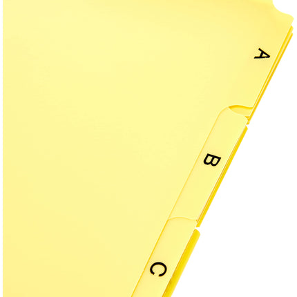 Durable A-Z index, A5 landscape, 1 piece, yellow, 365004