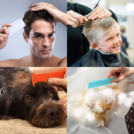 QHFlashbuy Lice Combs 6 Pieces Double-Sided Nits Combs Flea Tear Stain Remover Comb, Pet Combs for Grooming for Removing Stains Hair Tear Stains