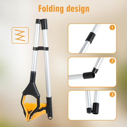 81cm Grabber for Seniors – Folding Grabber with Magnetic Grabber Arm – 360° Rotatable Garbage Picker Grabber – Non-Slip Rubber Grabber – Ergonomic Grabber for Seniors