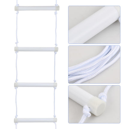 Amexo Bed Ladder Raising Aid, Bed Safety Ladder Assistant Straps, Adjustable Bed Rope Ladder with 4 Handles, Assist Bed Ladder for Elderly, Seniors, Injured, Pregnant Women, Disabled