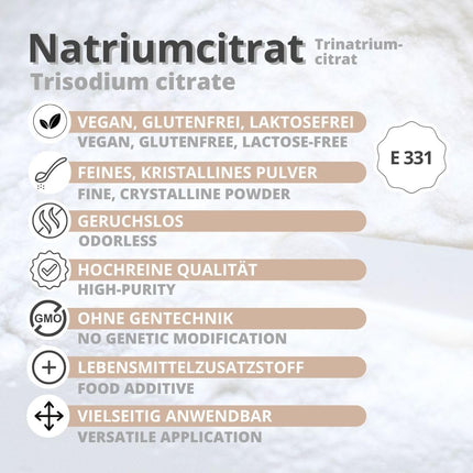 Sodium citrate 500g food grade E331 Trisodium citrate