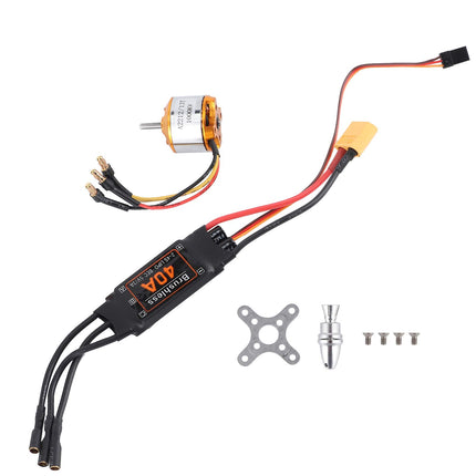 RC Motor ESC Brushless, 2212 1000KV Motor 40A Brushless ESC Set for RC Drone Helicopter FPV Model