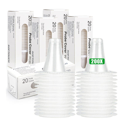 200 pieces Braun fever thermometer protective caps for ear thermometers, replacement protective caps for all Braun thermometer ears