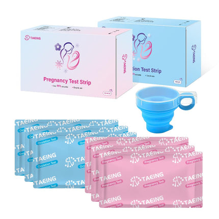 40 ovulation test strips &amp; 10 pregnancy test strips - Precise detection of ovulation and early pregnancy diagnosis