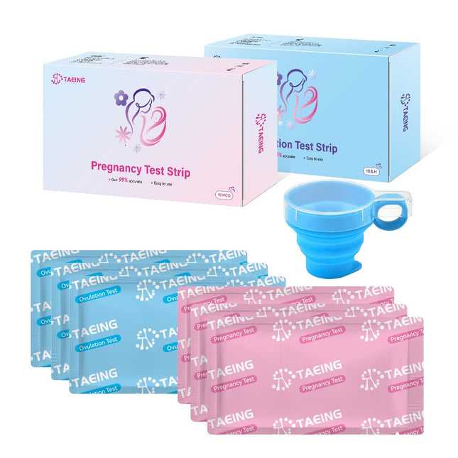 40 ovulation test strips &amp; 10 pregnancy test strips - Precise detection of ovulation and early pregnancy diagnosis