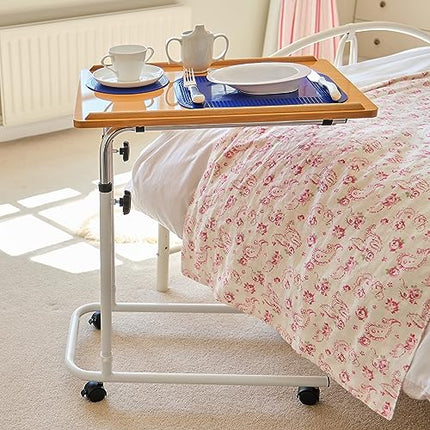 NRS Healthcare Bed and Chair Table with Castors