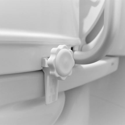 PEPE Mobility - Raised Toilet Seat with Armrests 10cm, Toilet Seat Raiser with Lid, Toilet Seat Attachment for Adults White