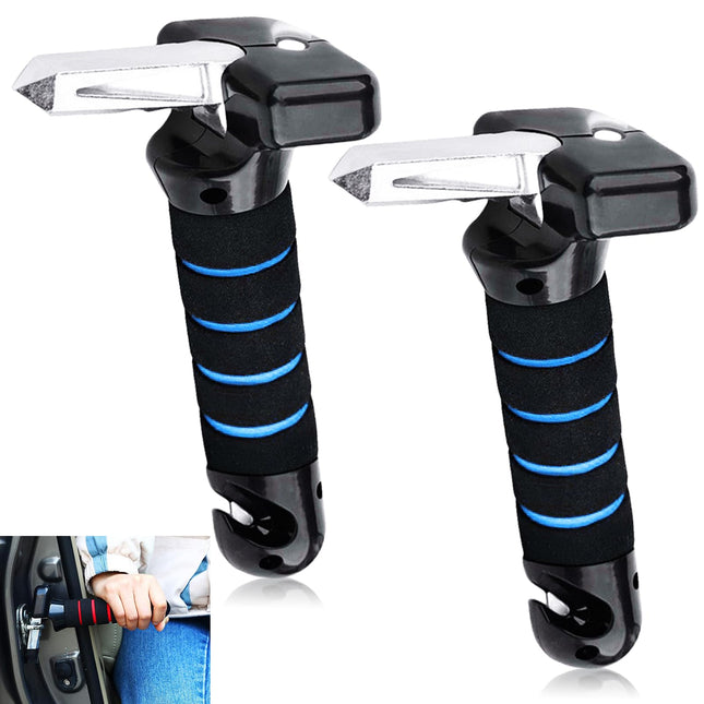 2 pieces car exit aid for seniors, car assistant support handle, car exit aid for seniors and disabled people, car safety hammer for car doors, motorhome doors, truck doors