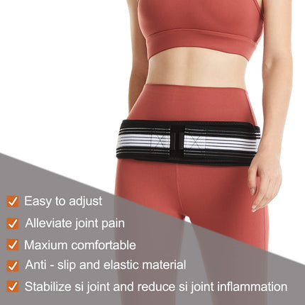 Sacroiliac SI hip belt, relief from sciatica, pelvic, back and leg pain, for back problems, pregnancy, incorrect strain and for the prevention of heavy lifting and carrying