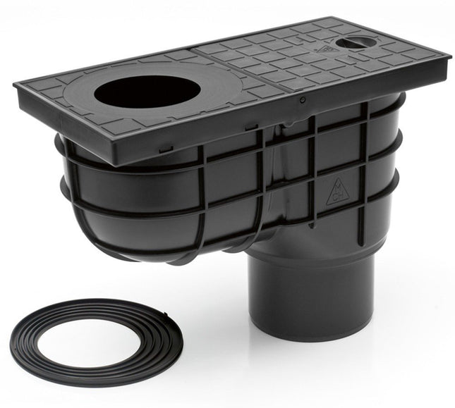 MCH| 325 E| Downpipe drain, gutter drain| Drain diameter: DN 110| Black
