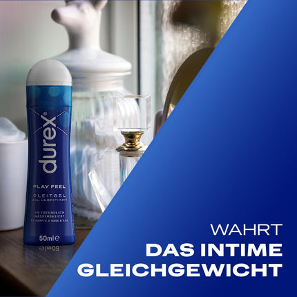 Durex Play Feel Lubricant – Water-based lubricant for pleasant glide, gentle &amp; pH-friendly – ​​50 ml