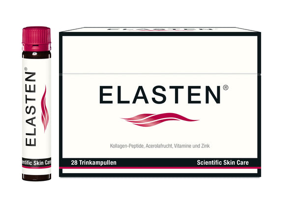 ELASTEN - The study-proven collagen complex for radiant skin from within - Reduces wrinkles - Strengthens connective tissue - The No. 1 from the pharmacy - 28 drinking collagen ampoules of 25 ml each