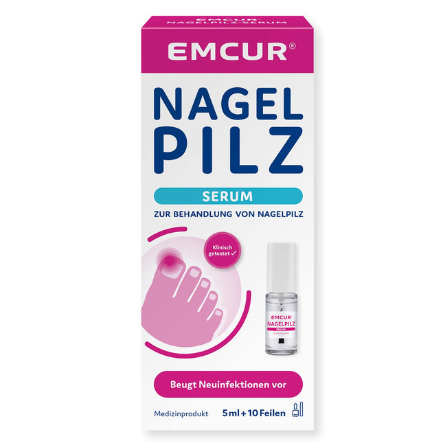 Emcur® Serum | with treatment plan | with 10 nail files | toenails and fingernails | as a bottle with applicator | 5 ml | sufficient for up to 3 months