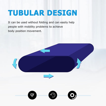 LOSCHEN sliding sheet, tube sliding sheet for patient transfer, sliding sheet to assist the transfer of elderly people (72 * 120cm, dark blue)