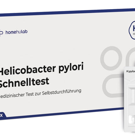 Homehulab 2x Helicobacter Pylori rapid test for home use, simple antigen stool test for stomach complaints such as heartburn or gastritis, can be used as a self-test (2x test)