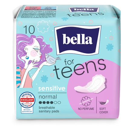 bella for Teens first period box with panty liners (3x20 pieces) and Ultra sanitary pads (3x10 pieces)