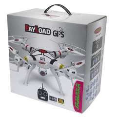 Jamara 422024 Payload GPS Drone Altitude Coming Home, Position Hold, Compass, LED direction indicator and low voltage warning, 3 flight modes up to 40 km/h, rotor blade quick change system