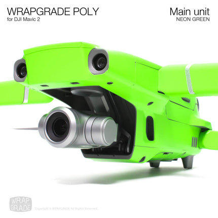 WRAPGRADE Main Unit Skin compatible with DJI Mavic 2 (NEON Green)