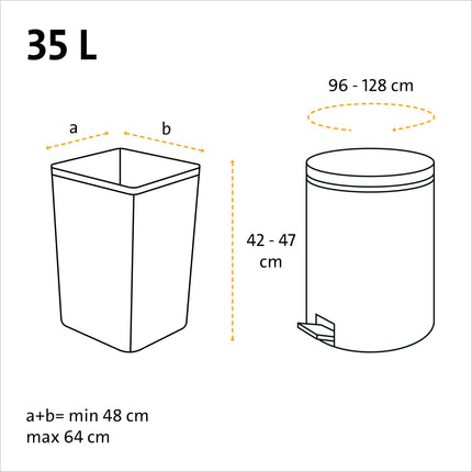 Swirl Tear-resistant &amp; Sealing Fixing Tape Garbage Bags 35 l (4 x 10 bags), drip-proof garbage bags for household waste, tear-resistant garbage bags for a secure hold on the garbage can