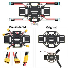 HAWK'S WORK F450 drone frame, 450mm wheelbase quadcopter frame kit with landing skids (pre-soldered)