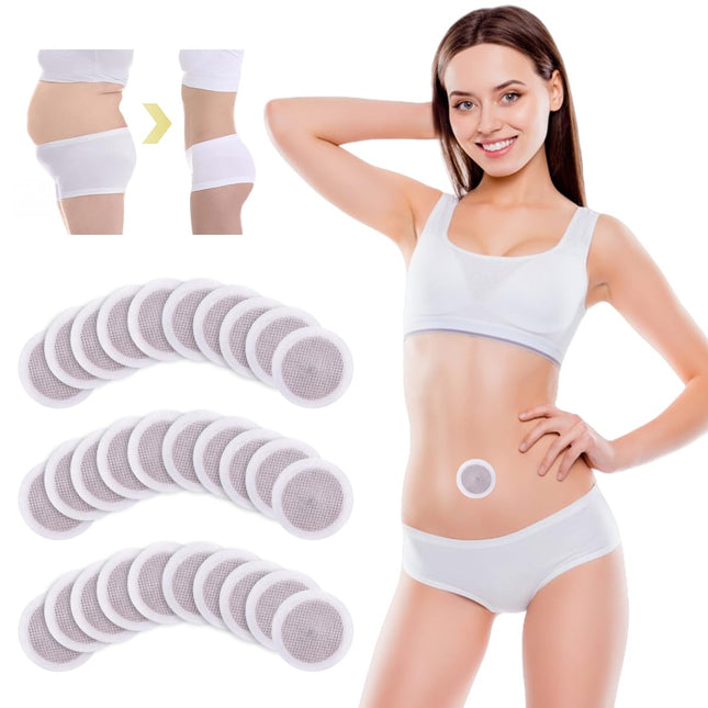 30 Pieces, Lose Weight Fast Fat Burner, Natural Herbal Sticker, Navel Sticker, Slimming Patch, Abdominal Detox Slimming, Bucket Waist, Belly Fat Waist, Fast Weight Loss Non-Irritating, Slimming Patch