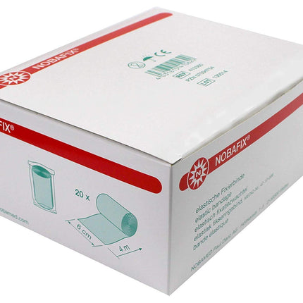 NOBA 20 gauze bandages, fixation bandages, 6 cm x 4 m, individually wrapped in foil