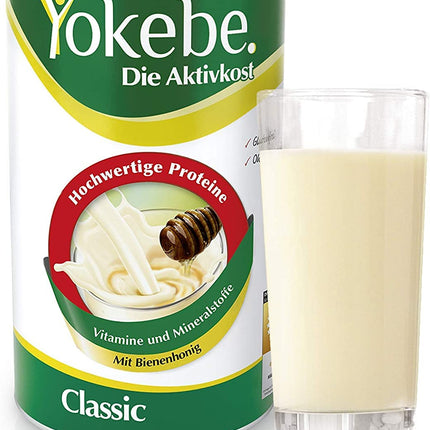 Yokebe Classic - Diet Shake for Weight Loss - Gluten-Free and Vegetarian - Meal Replacement for Weight Loss with High-Quality Proteins - 500 g = 12 Servings