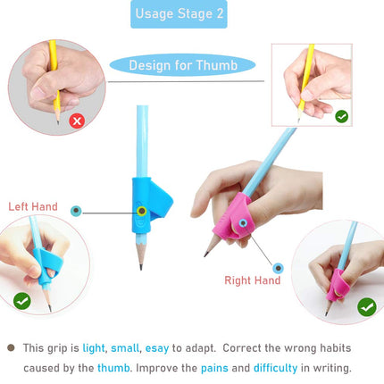 UWinsic 8x writing aid for children's pens - learning to write aid grip learning to write pen pencil grips children's pen holder pencil holder posture left-handed - right