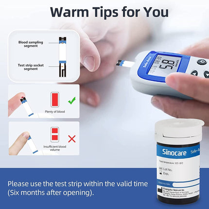 sinocare blood glucose test strips Safe ACCU2 (ACCU2 blood glucose test strips 200)