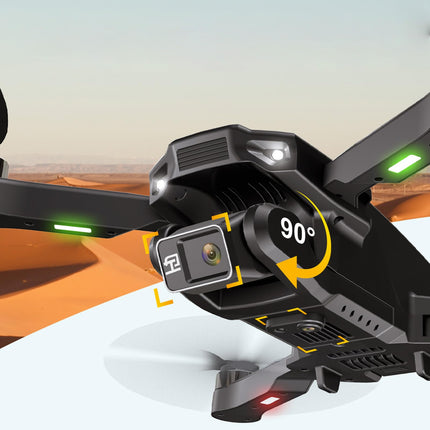 BuyWeek Drone with Dual Camera, H16 Mini Foldable RC Quadcopter Optical Flow Hover Flip Headless Mode Gravity Sensing One Button Takeoff and Landing Drones Toy