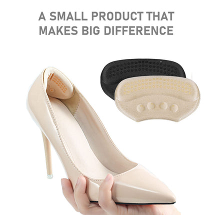 VivoFoot 4 Pack Heel Pads, Heel Protectors, Thick Insoles and Fillers for Shoes That Are Too Big, Heel Cushions for Shoes, Self-Adhesive Heel Holders to Prevent Blisters &amp; Friction (Beige)