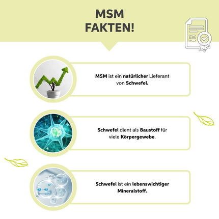 MSM Powder 1000g | 99.9% pure organic sulfur | Premium methylsulfonylmethane without additives | Vegan