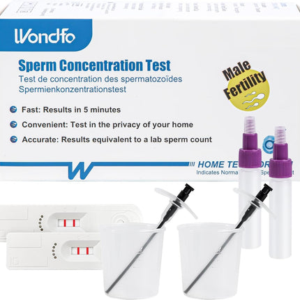 Wondfo Sperm Test 2x Fertility Test for Men Sperm Test Sperm Test for Men Sperm Concentration Test Sperm Count Test