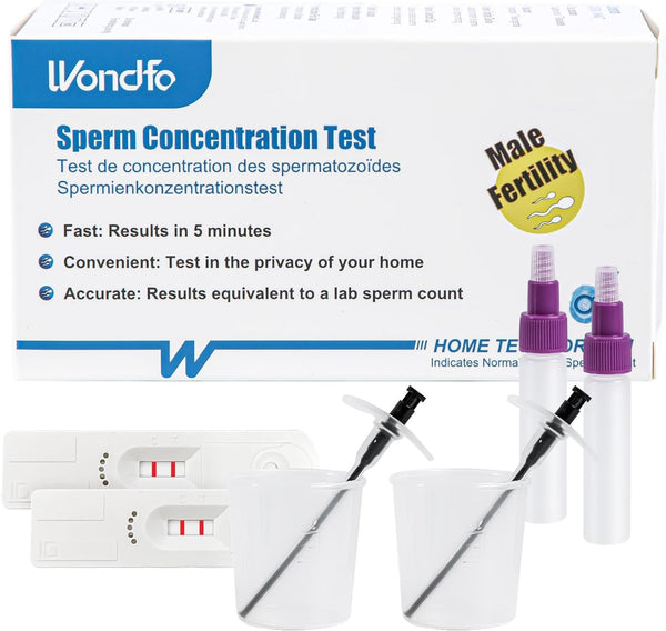Wondfo Sperm Test 2x Fertility Test for Men Sperm Test Sperm Test for Men Sperm Concentration Test Sperm Count Test