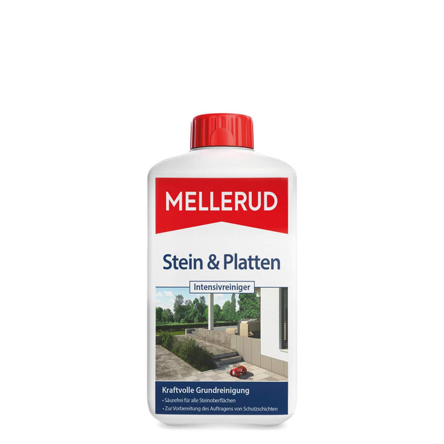MELLERUD Stone &amp; Tile Intensive Cleaner | 1 x 1 l | Efficient cleaning agent | For all natural and artificial stone types | Marble, sandstone, limestone, and much more | Acid-free | Against dirt