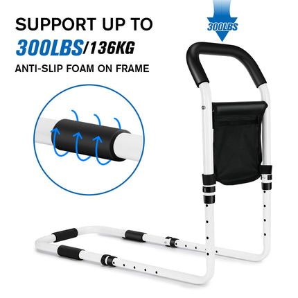 kajkey bed riser - bed riser - stable handle to support getting out of bed, bed entry aid - easy help when getting in and out of bed