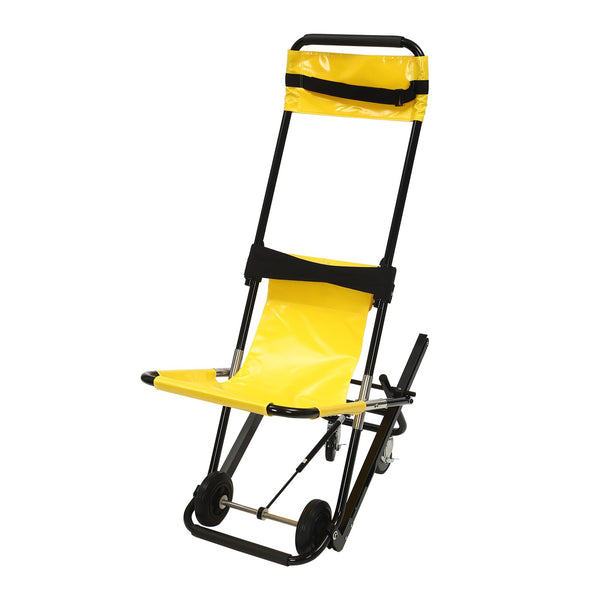 ROGONPDK Manual Lift Stair Chair Multifunctional Stair Chair Crawler Stair Chair Portable Foldable Stair Stretcher Lift Stair Chair Portable Medical Transport Chair Yellow Black 90X54X156 CM